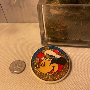 Vintage Disney Mickey Mouse Sailor brooch with Glitter